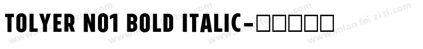 Tolyer No1 Bold Italic字体转换